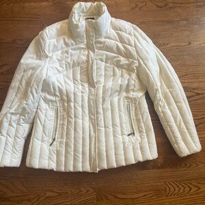 George Women's White Quilted Puffer Jacket